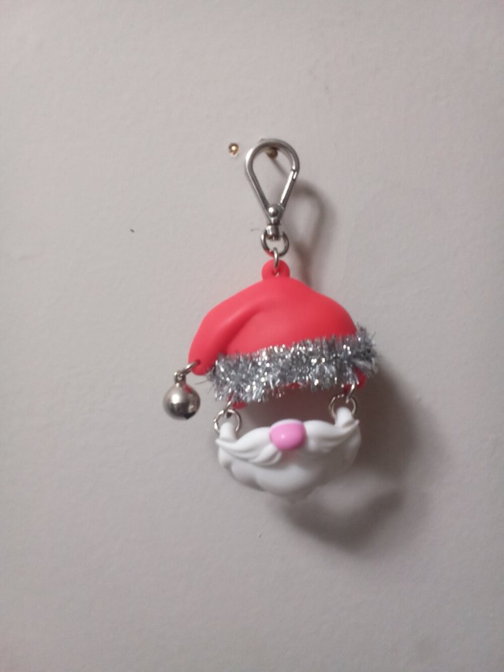 Bath & Body Works Santa Hat & Beard PocketBac Hand Sanitizer Holder Keychain